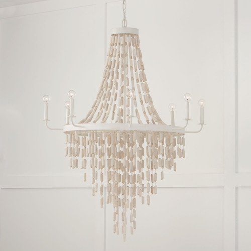 Carissa 8-Light Chandelier in Organic White by Capital Lighting