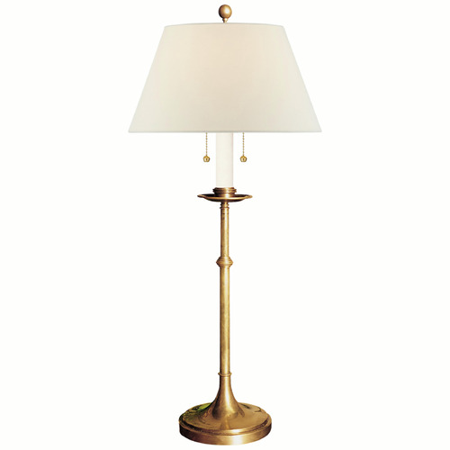 E.F. Chapman Dorchester Club Lamp in Antique Brass by VC Signature