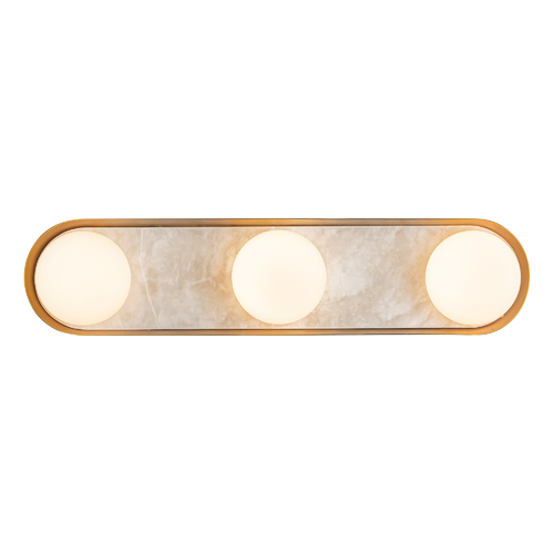 Alonso LED Vanity Light in Vintage Brass by Alora Lighting