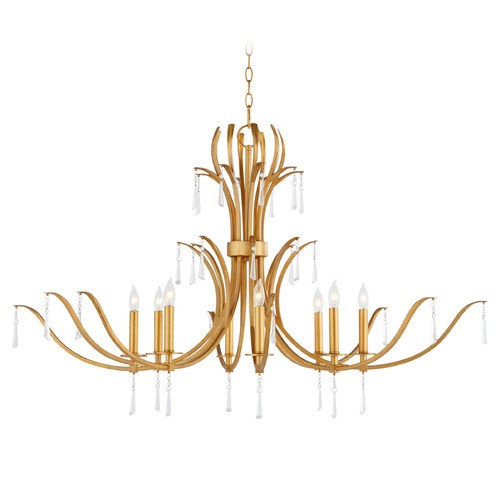 Majesty Gold Leaf Chandelier by Quorum Lighting