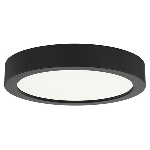Flat LED Light Surface Mount 6-Inch Round Matte Black 5CCT 995LM