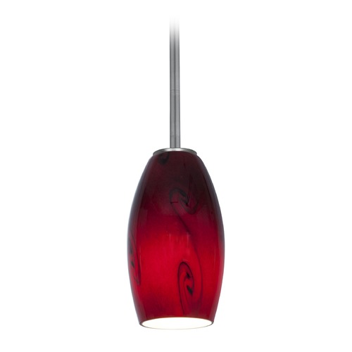 Access Lighting Merlot Brushed Steel LED Mini Pendant by Access Lighting 28011-3R-BS/RUSKY