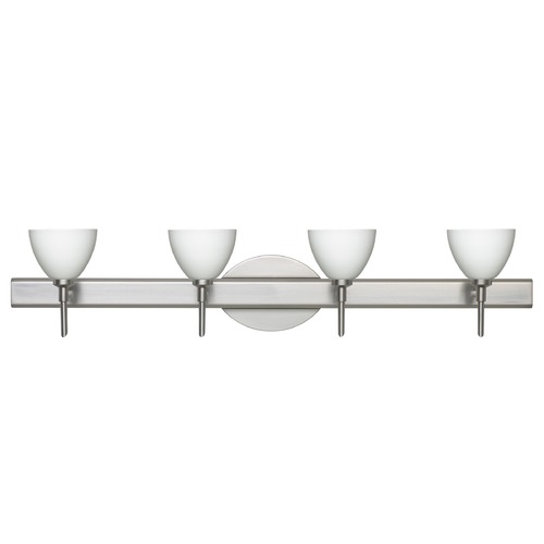 Besa Lighting Besa Lighting Divi Satin Nickel LED Bathroom Light 4SW-185807-LED-SN