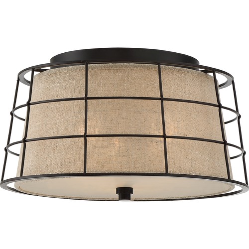 Quoizel Lighting Landings Mottled Cocoa Flush Mount by Quoizel Lighting LND1616MC