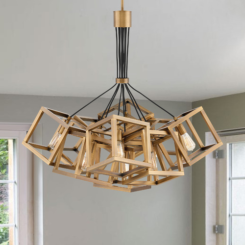 Ensemble Medium Chandelier in Brushed Bronze by Fredrick Ramond