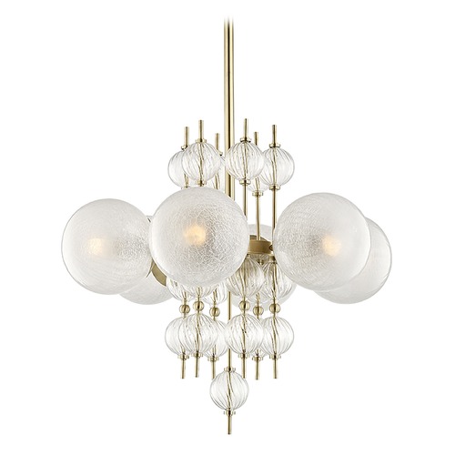 Calypso Aged Brass Chandelier by Hudson Valley Lighting