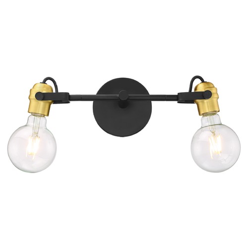Mantra Black & Brushed Brass Bathroom Light by Satco Lighting