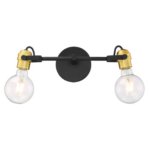 Satco Lighting Mantra Black & Brushed Brass Bathroom Light by Satco Lighting 60/6982