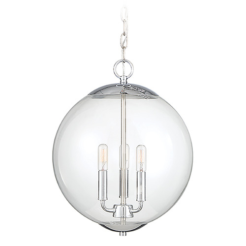 Meridian 13.75-Inch Globe Pendant in Chrome by Meridian M70060CH