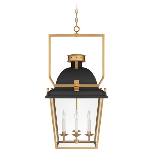Visual Comfort Signature Collection Chapman & Myers Coventry Lantern in Black & Brass by Visual Comfort Signature CHC5109BLKABCG