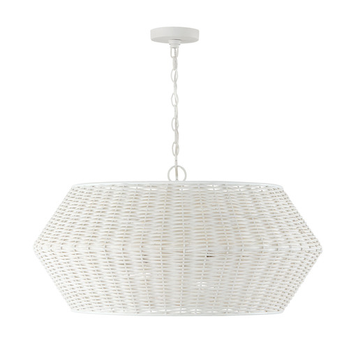 Capital Lighting Boca 6-Light Pendant in Chalk White by Capital Lighting 347861HH