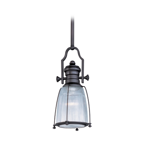 Maxim Lighting Maxim Lighting Hi-Bay Bronze Mini-Pendant Light with Bowl / Dome Shade 25002CLBZ