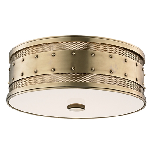 Hudson Valley Lighting Gaines Aged Brass Flush Mount by Hudson Valley Lighting 2206-AGB