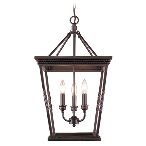 Golden Lighting Davenport Etruscan Bronze Pendant by Golden Lighting 4214-3P EB