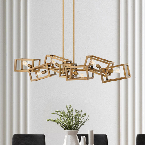 Fredrick Ramond Ensemble 62-Inch Linear Chandelier in Bronze by Fredrick Ramond FR42446BBZ