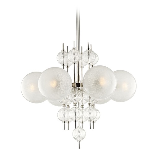 Calypso Polished Nickel Chandelier by Hudson Valley Lighting