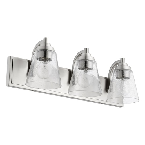 Quorum Lighting Satin Nickel Bathroom Light by Quorum Lighting 518-3-65