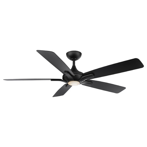 Modern Forms Mykonos 5 Matte Black LED Ceiling Fan with Light