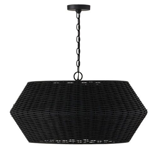 Boca 6-Light Pendant in Matte Black by Capital Lighting