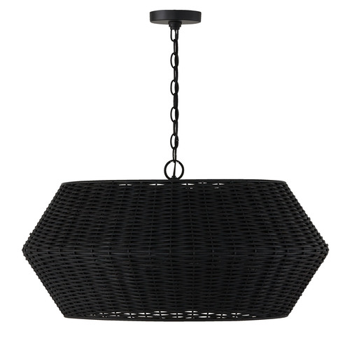 Capital Lighting Boca 6-Light Pendant in Matte Black by Capital Lighting 347861MB