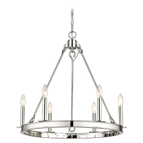 Z-Lite Barclay Polished Nickel Chandelier by Z-Lite 482R-6PN