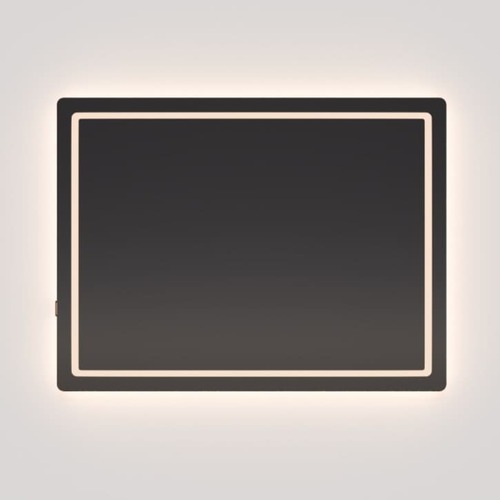 Compact 48 x 48-Inch CCT LED Mirror in Black by Oxygen Lighting