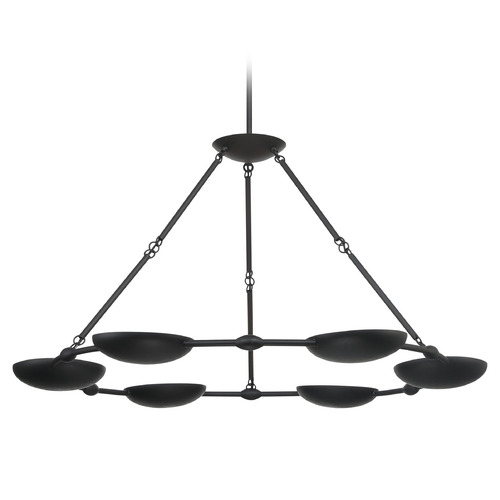 George Kovacs Undertas Textured Coal Black Chandelier