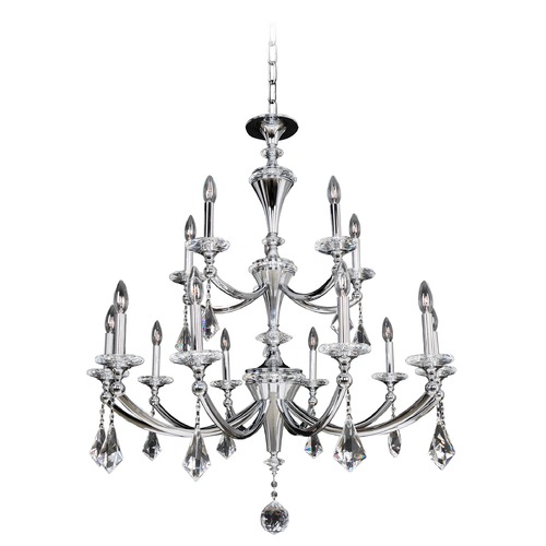 Allegri Floridia 2-Tier 15-Light Crystal Chandelier in Polished Chrome