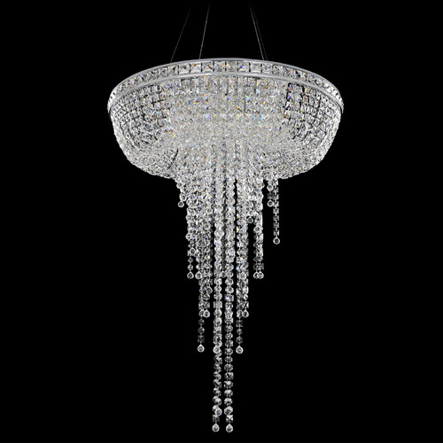 Allegri Crystal Cascata Polished Chrome Pendant Light