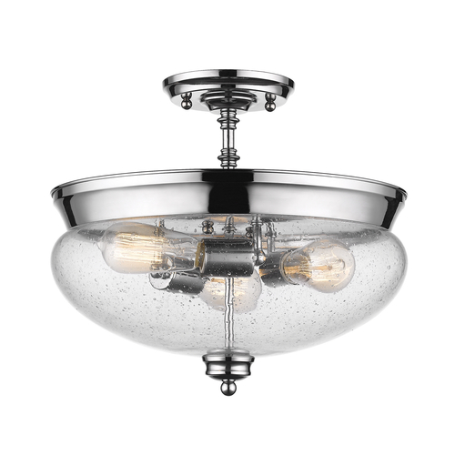 Amon Chrome Semi-Flush Mount by Z-Lite