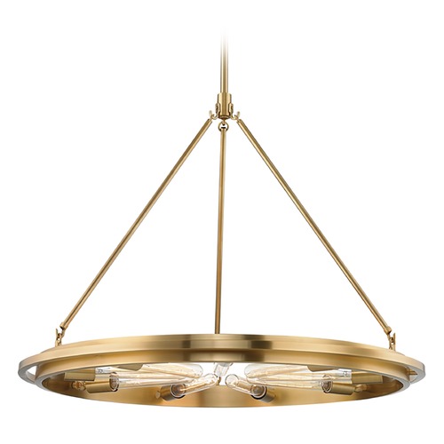 Chambers Aged Brass Pendant by Hudson Valley Lighting