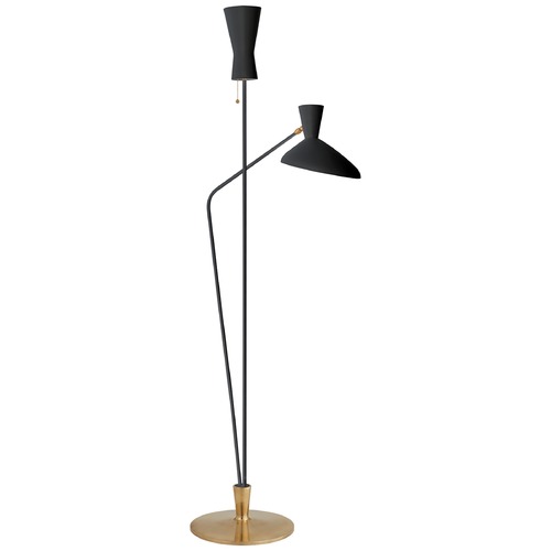 Aerin Austen Dual Function Floor Lamp in Black by Visual Comfort Signature