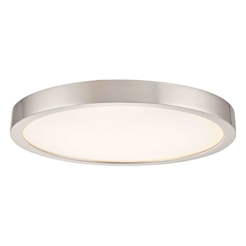 Flat LED Light Surface Mount 10-Inch Round Satin Nickel 2700K 1511LM
