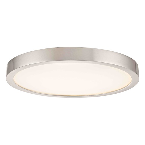 Design Classics Lighting Flat LED Light Surface Mount 10-Inch Round Satin Nickel 2700K 1511LM 10279-SN T16