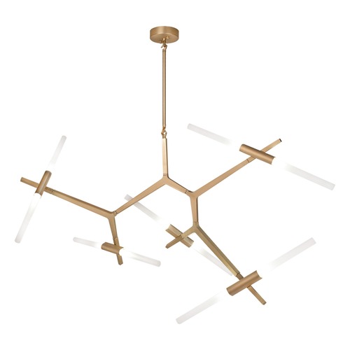 San Vicente Brushed Brass 10-Light LED Chandelier by Avenue Lighting