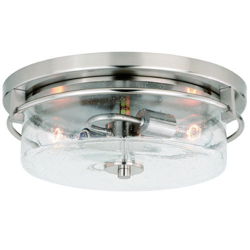 Vaxcel Lighting Addison Satin Nickel Flushmount Light