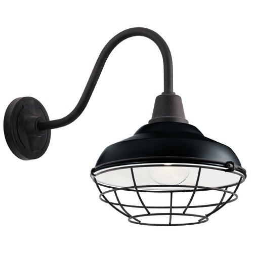 Pier 12.50-Inch Wide Black Outdoor Wall Light by Kichler Lighting