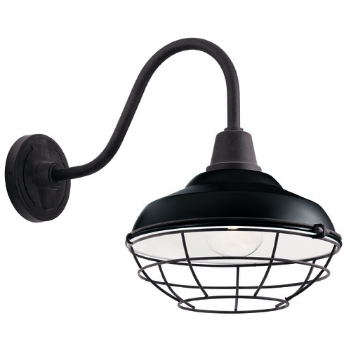 Kichler Lighting Pier 12.50-Inch Wide Black Outdoor Wall Light by Kichler Lighting 49990BK