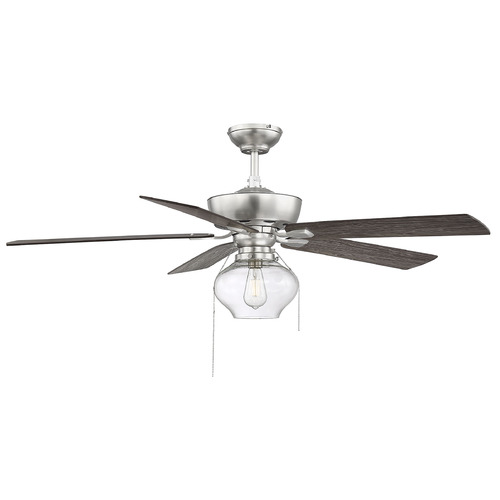 Meridian 52-Inch Fan with Light Kit in Brushed Nickel by Meridian M2009BN