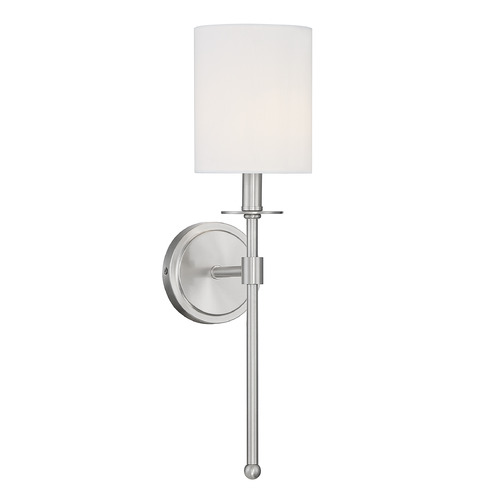 20-Inch High Wall Sconce in Brushed Nickel by Meridian