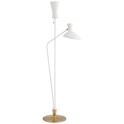 Aerin Austen Dual Function Floor Lamp in White by Visual Comfort Signature