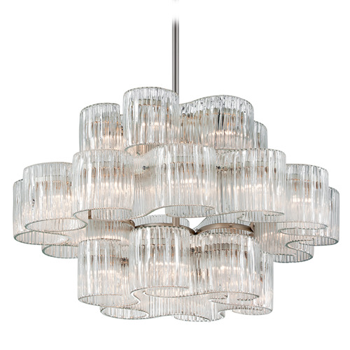 Corbett Lighting Circo Satin Silver Leaf Chandelier