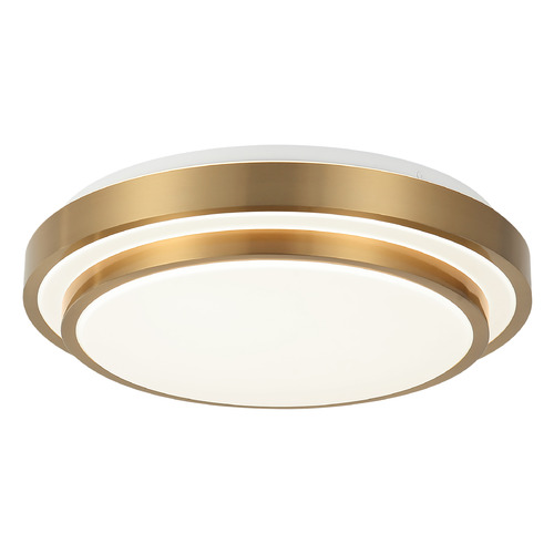 Matteo Lighting Helix Aged Gold Brass LED Flushmount Light