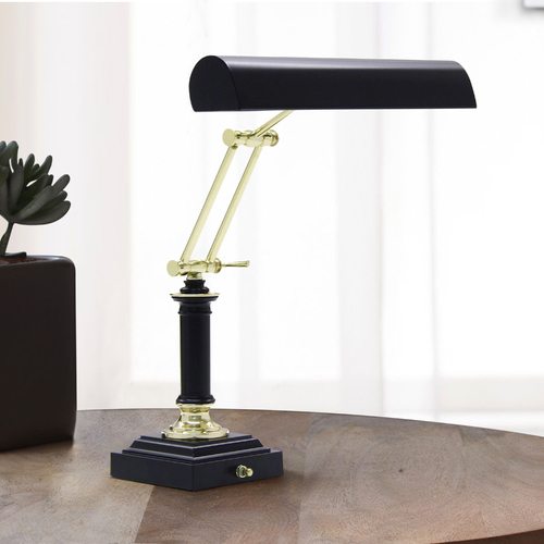 Piano Lamp in Black & Brass by House of Troy Lighting