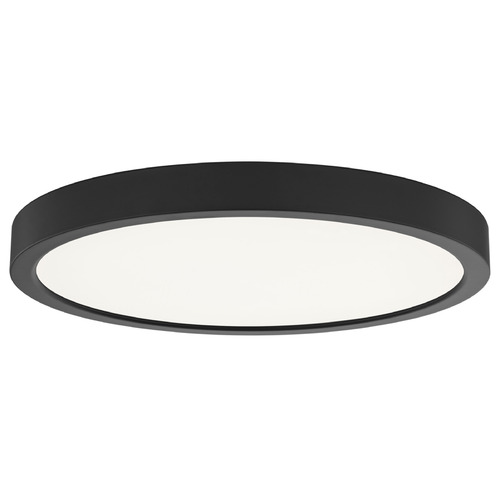 Flat LED Light Surface Mount 10-Inch Round Matte Black 5CCT 1555LM