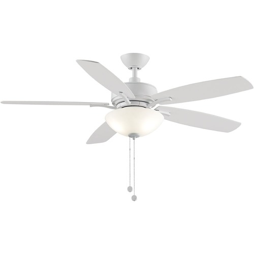 Aire Deluxe 52-Inch LED Fan in Matte White with Light by Fanimation Fans