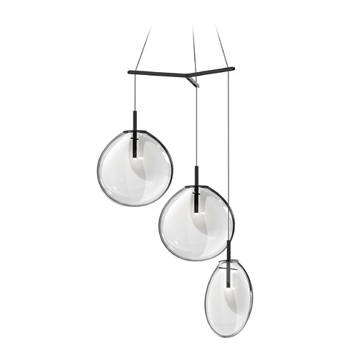 Sonneman Lighting Cantina LED Multi-Light Pendant Black by Sonneman Lighting 2995.25C-LRG