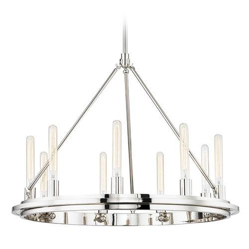 Chambers Polished Nickel Pendant by Hudson Valley Lighting