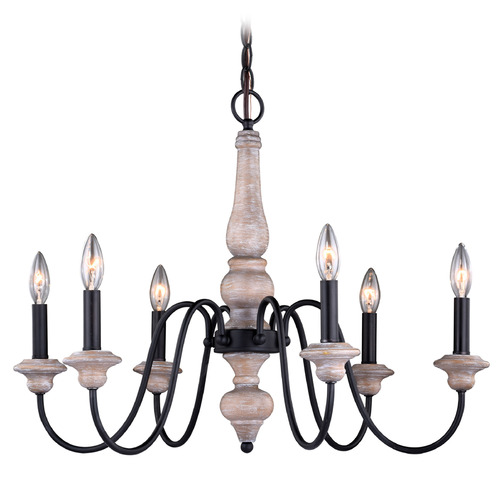 Vaxcel Lighting Georgetown Vintage Ash & Oil Burnished Bronze Chandelier