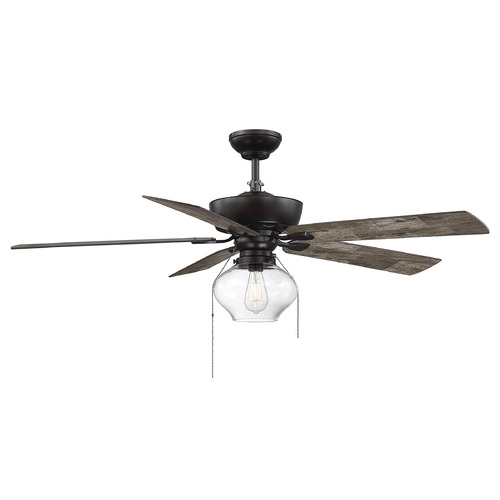 52-Inch Fan with Light Kit in Oil Rubbed Bronze by Meridian